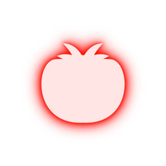 Tomato vegetable neon icon