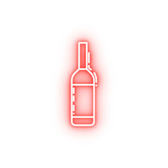 a bottle of wine dusk neon icon