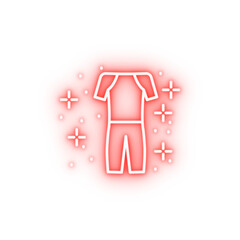 Diving wetsuit neon icon