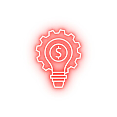 creativity technology usd idea neon icon