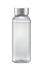 Blank glass bottle with cap isoated on white