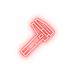 Caliper tool neon icon