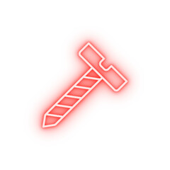 Screw tool neon icon