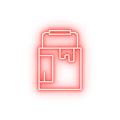 Bucket paint neon icon