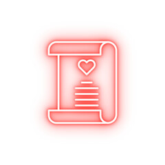 Letter communication neon icon