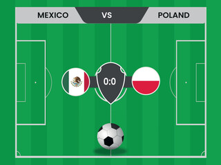 Mexico vs Poland, world soccer match 2022, group c world football competition championship versus