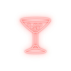 Cocktail drink neon icon