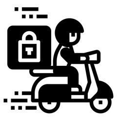 padlock glyph icon
