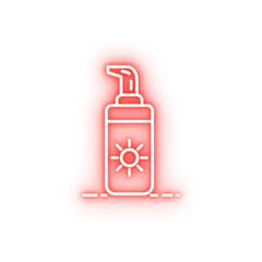 Fototapeta premium sunscreen neon icon