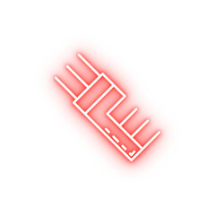 comb neon icon