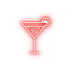 cocktail neon icon