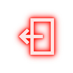 Obraz premium exit neon icon