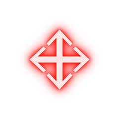 Fototapeta premium arrow direction neon icon