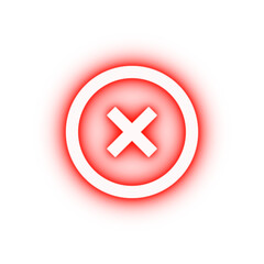 Fototapeta premium Delete alarm neon icon