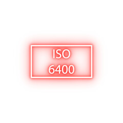 ISO 6400 neon icon