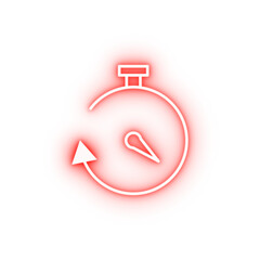 delivery time neon icon