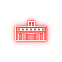 building clinic hospital neon icon