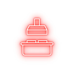 Obraz premium stove neon icon