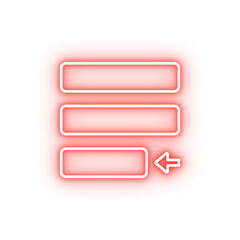 editorial justify neon icon