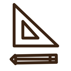 stationary tools triangle outline icon