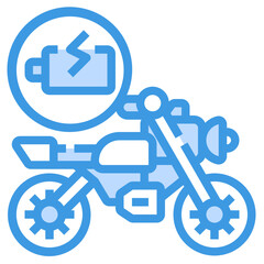 Charging blue outline icon