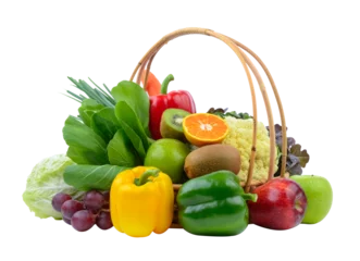 Foto auf Acrylglas vegetables and fruits on transparent png © sommai