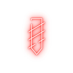 drill tip neon icon