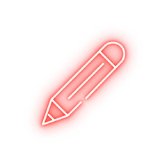 pencil neon icon