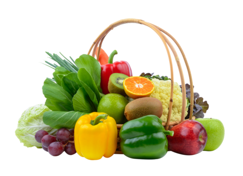 vegetables and fruits on transparent png