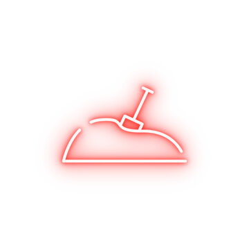 shovel sand neon icon
