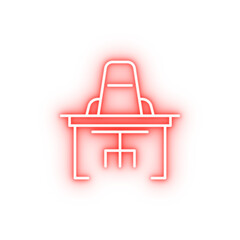 workplace neon icon