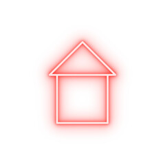 Obraz na płótnie Canvas house neon icon