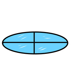 blue glass window illustration