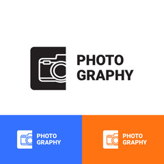 camera business template logo vector, photo studio.