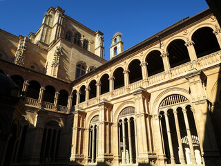 The Cloister of St. Stephen's Convent (Convento de San Esteban) in Salamanca, SPAIN