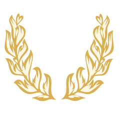 Fototapeta premium Gold Leaves Coat of Arms