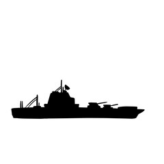 warship silhouette © Maulaga