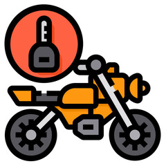 Key filled outline icon