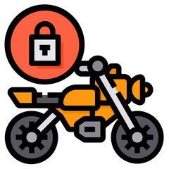 padlock filled outline icon