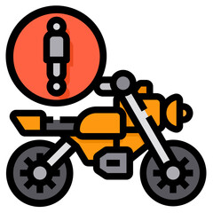 Suspension filled outline icon