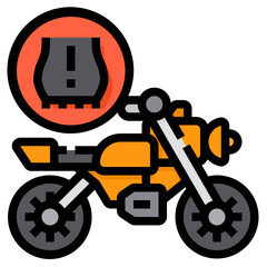 Tire Pressure filled outline icon