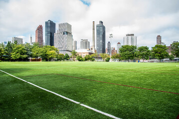 Soccer field in the park 