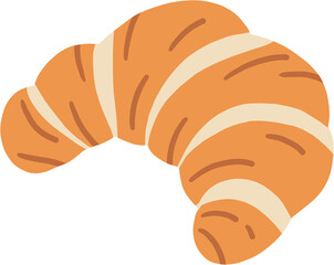 simplicity flat design of croissant bread.