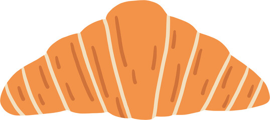 simplicity flat design of croissant bread.