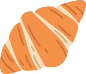 simplicity flat design of croissant bread.
