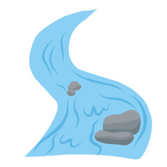 River with stone