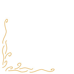 Gold Swirl Corner Border