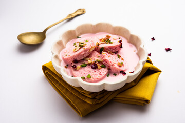 Rose Bread Rasmalai is the tweaked version of traditional Ras malai using bread slices