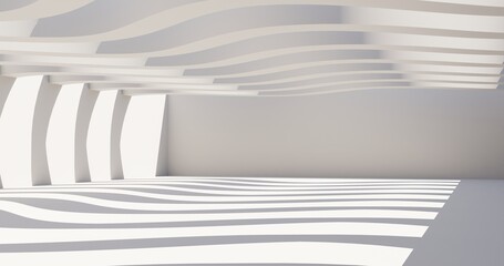 Obraz premium 3d illustration interior architecture Inspired by the underwater sea.