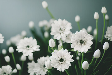white flower bouquet background